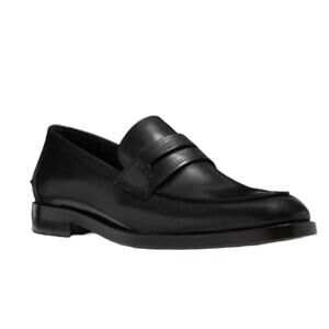 Coach Mens Allen Penny Loafer Black Leather size 8